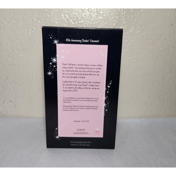 Hallmark Keepsake 45th Anniversary Barbie Ornament 2004 W/ Lighted Display Stand - Picture 7 of 7